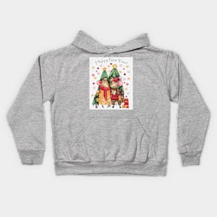 Happy New Year (2 mice) Kids Hoodie